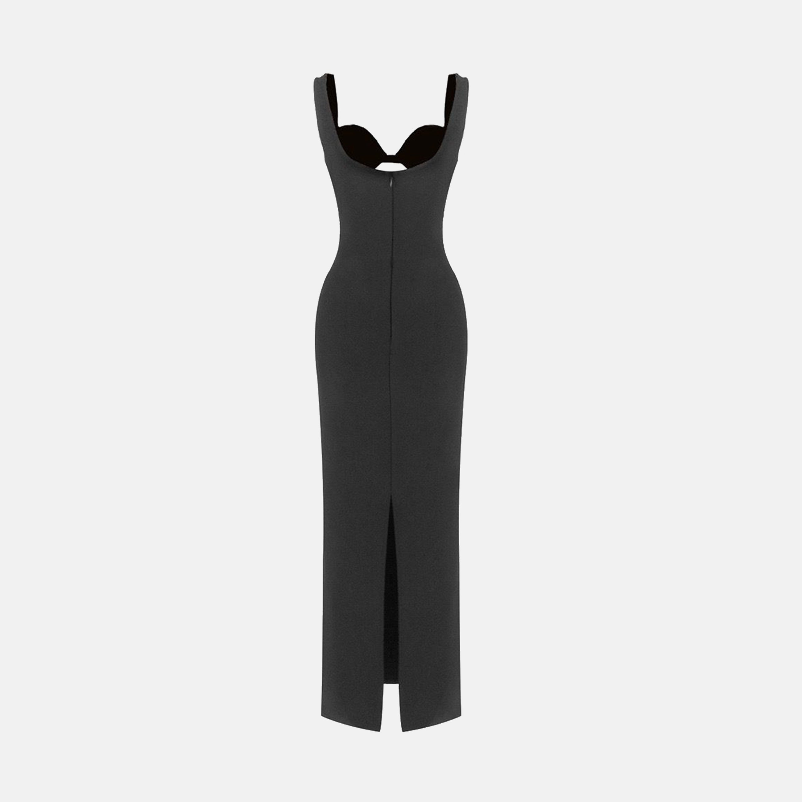 Black sequin gown dress
