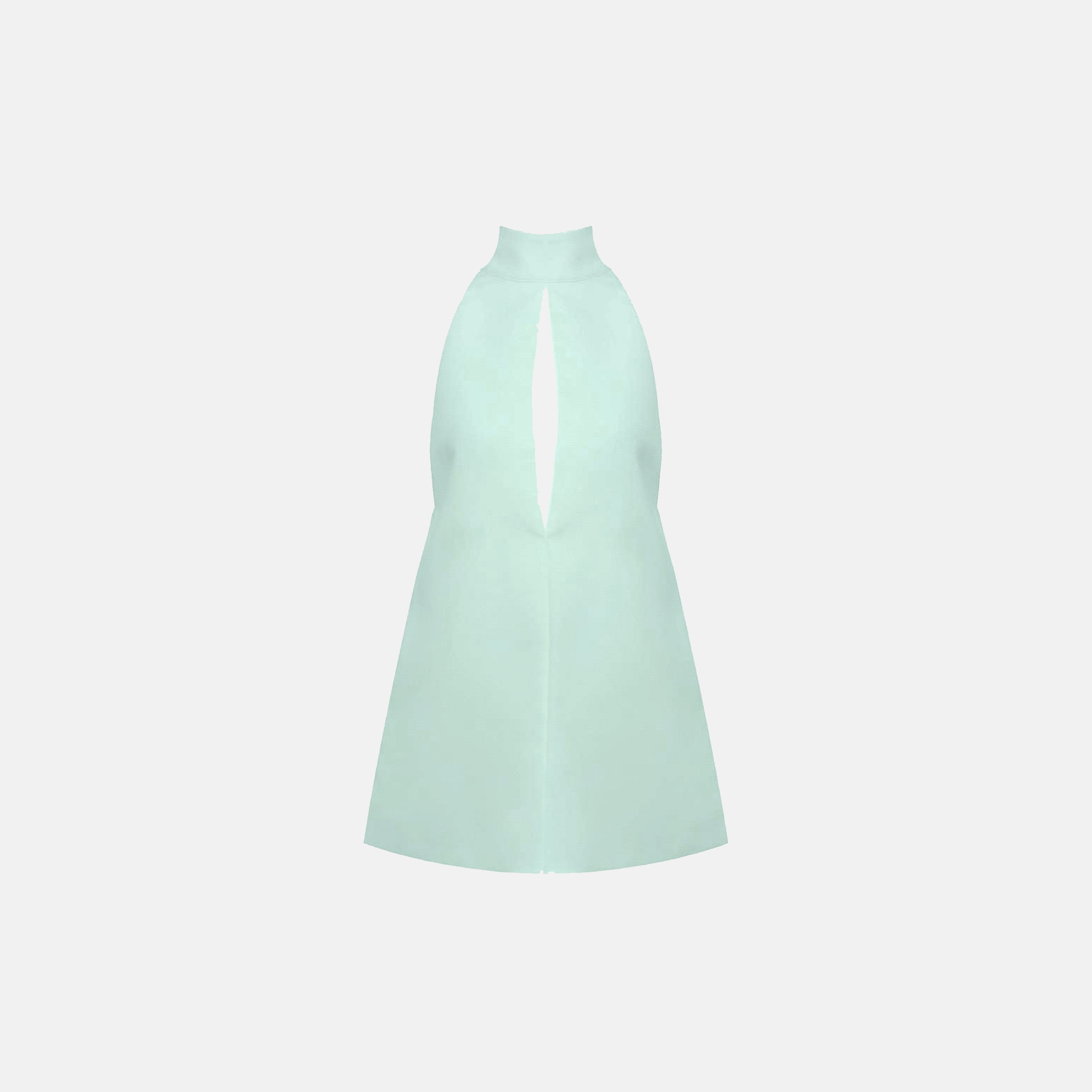 Mint cotton jersey mini dress