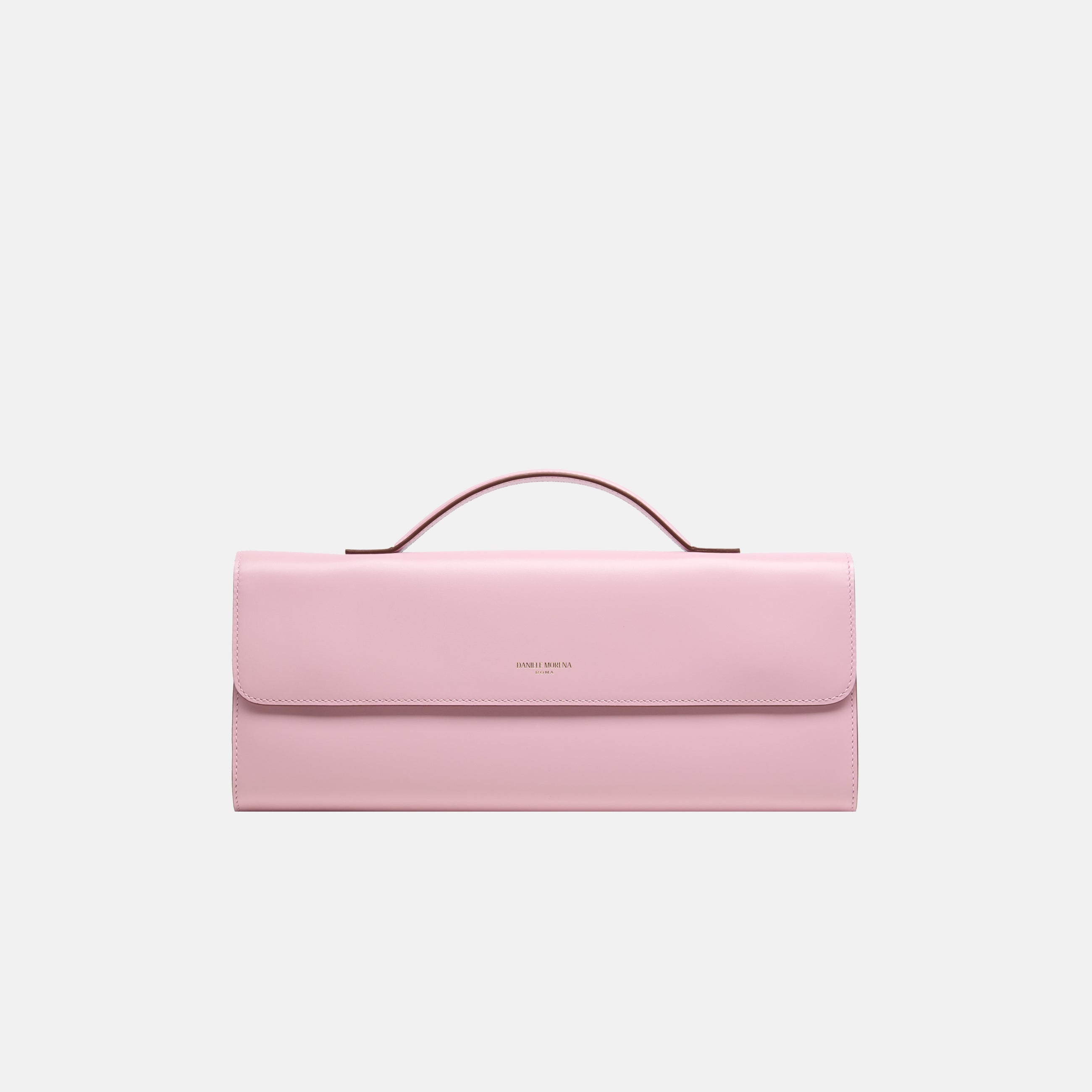 BÉA CLUTCH BAG in pink calfskin box