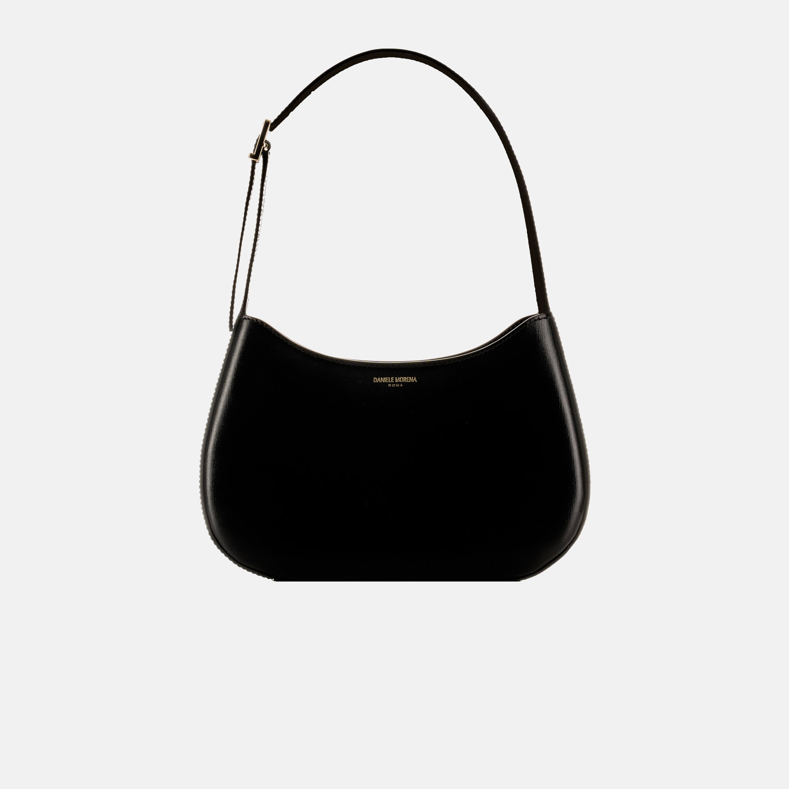 MEDIUM IZA HOBO BAG in black calfskin box