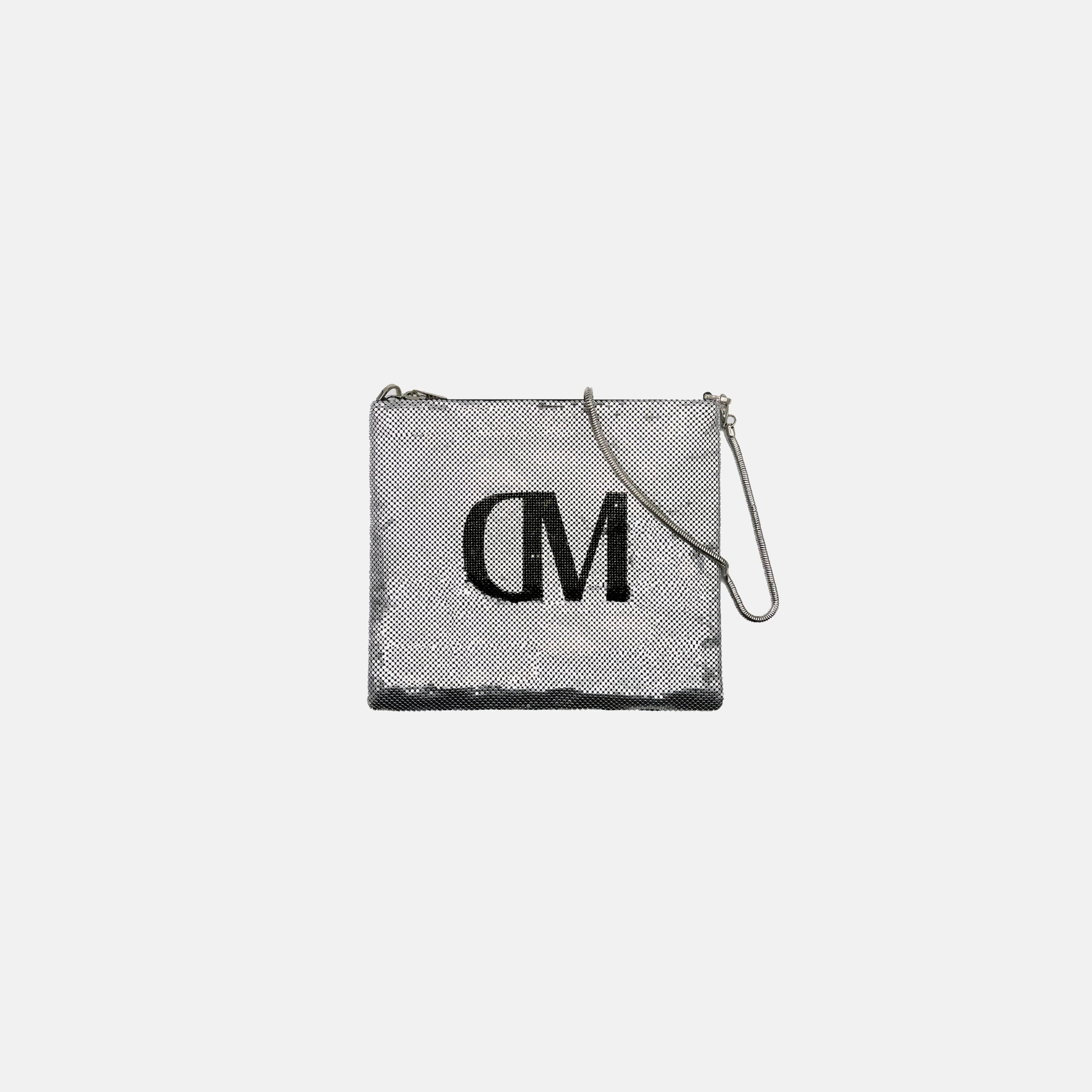 Silver metal mini dustbag