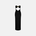 Black bow neckline dress