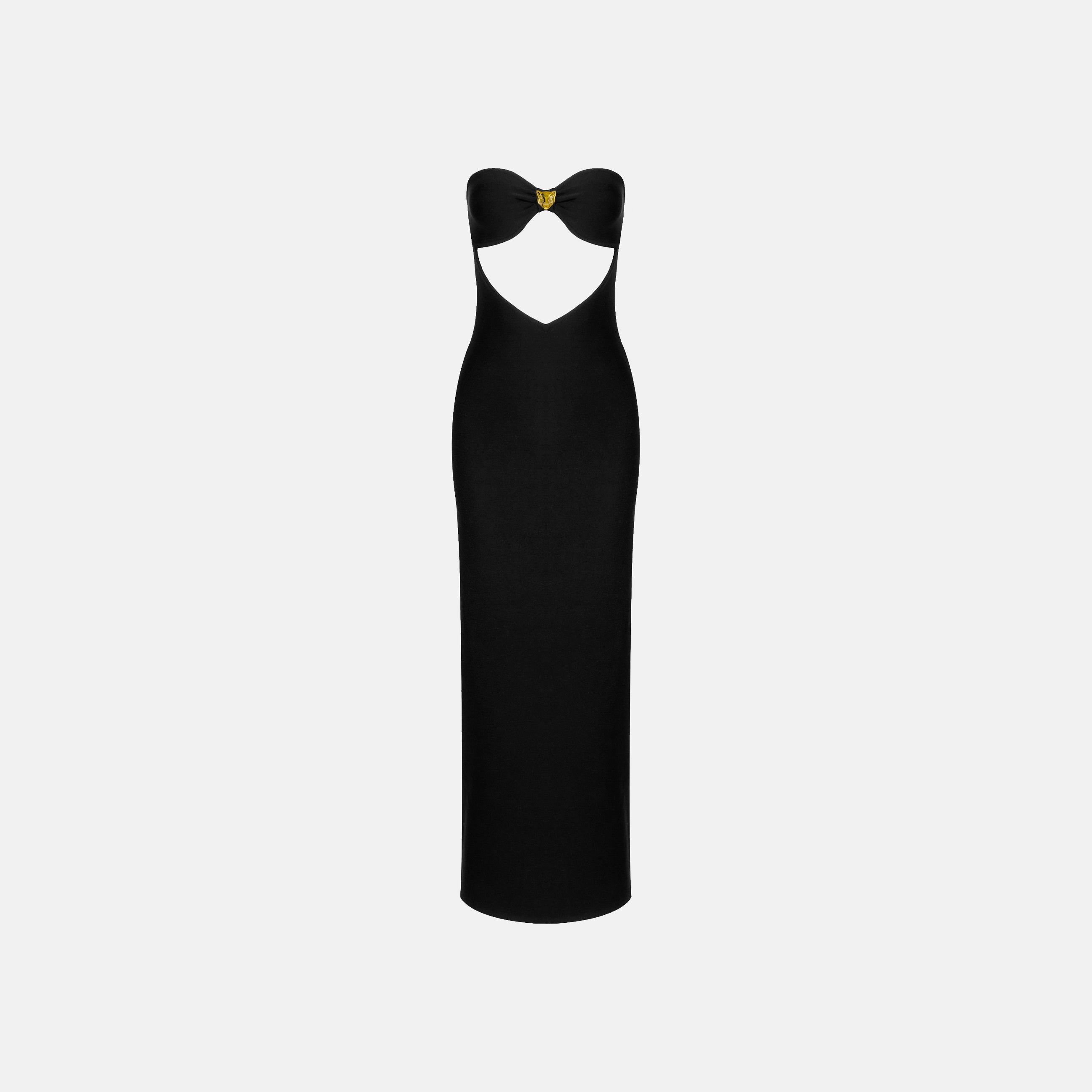 Black bow neckline dress