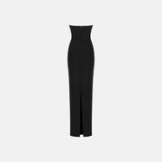 Black triangle cutout dress