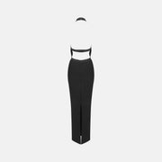 Black V neck dress