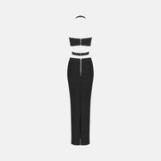 Black stripes dress