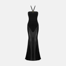 Black bodysuit gown dress