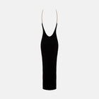 Black nipples jersey silk dress