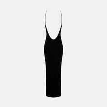 Black nipples jersey silk dress