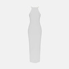 White nipples jersey silk dress
