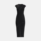 Black crystal midi dress