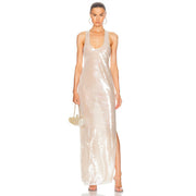 Cream sequin dress