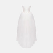 White bustier gown dress