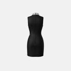 Black crystal mini dress