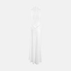 White jersey halter neck dress