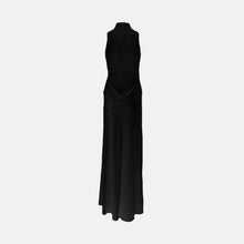 Black jersey halter neck dress