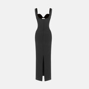 Black sequin gown dress