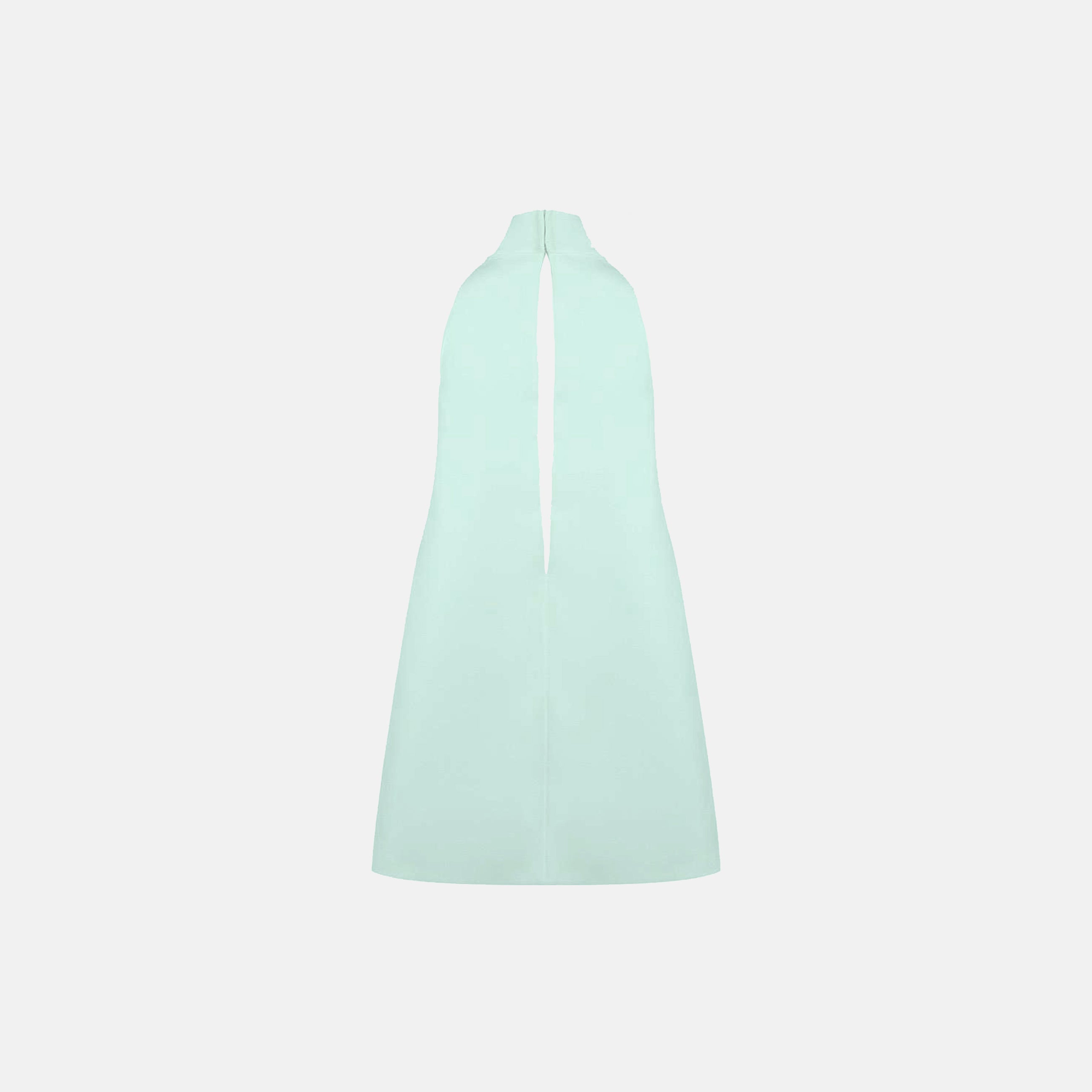 Mint cotton jersey mini dress