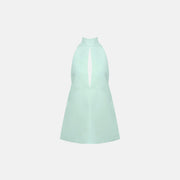 Mint cotton jersey mini dress