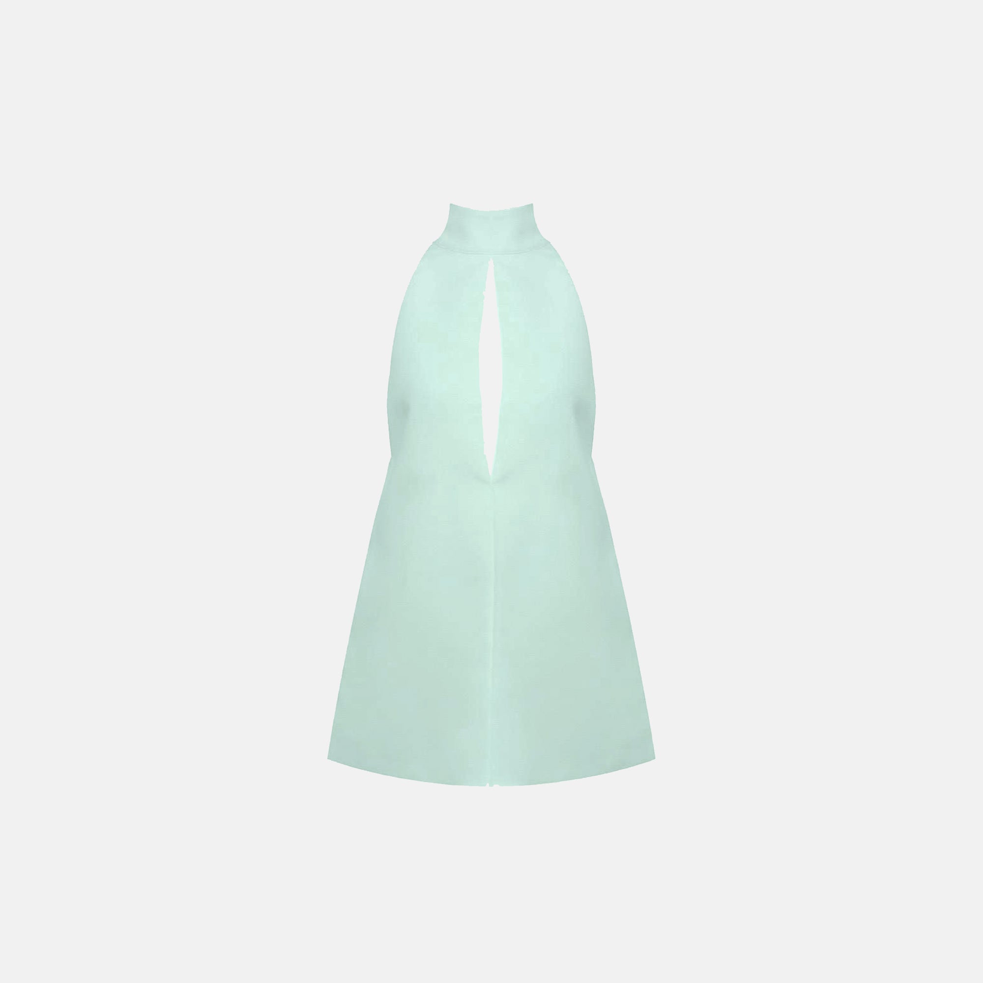 Mint cotton jersey mini dress