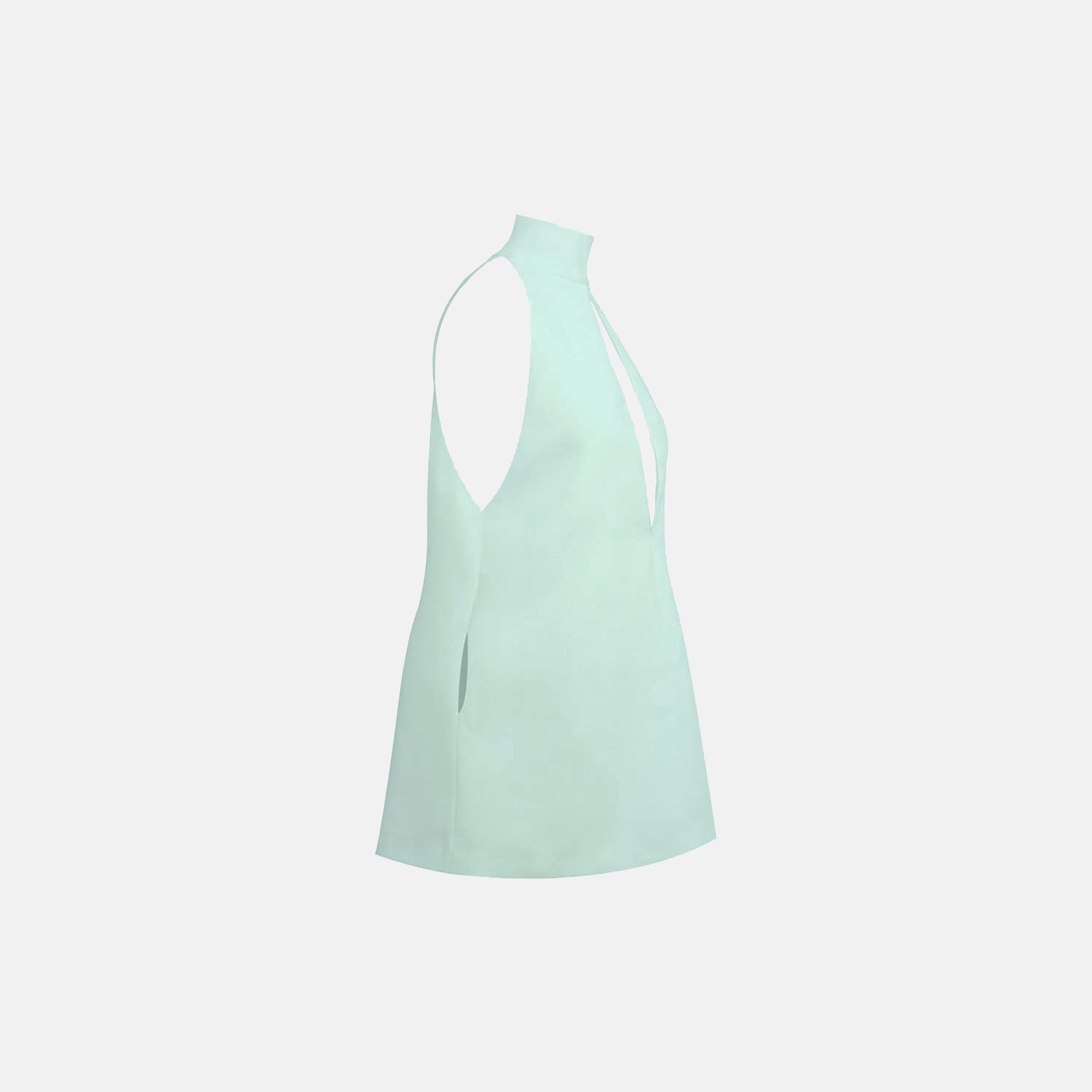 Mint cotton jersey mini dress