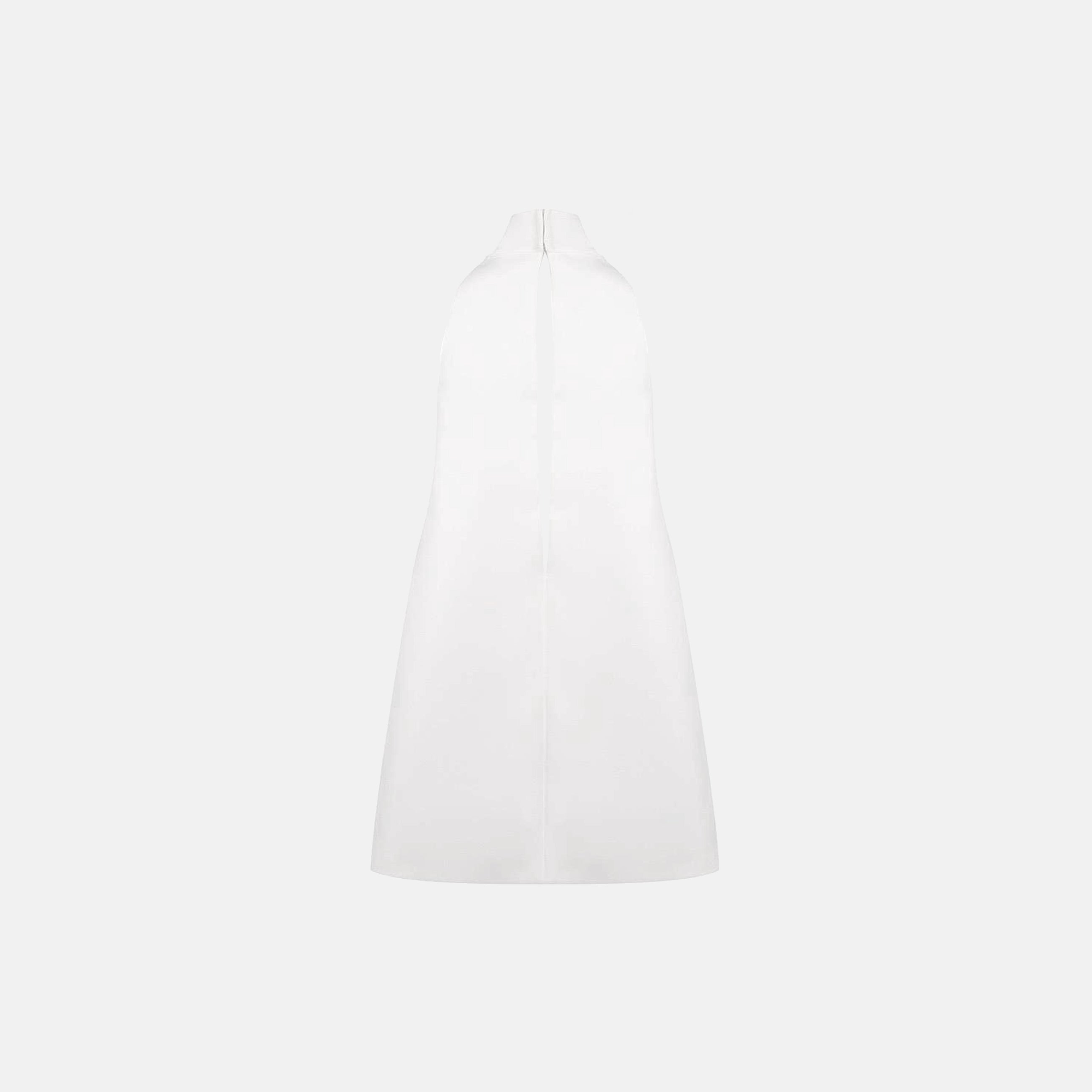 White cotton jersey mini dress