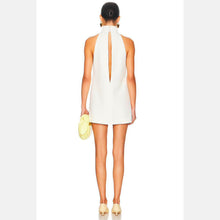 White cotton jersey mini dress