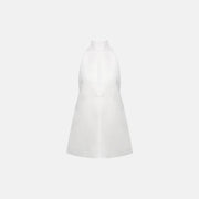 White cotton jersey mini dress