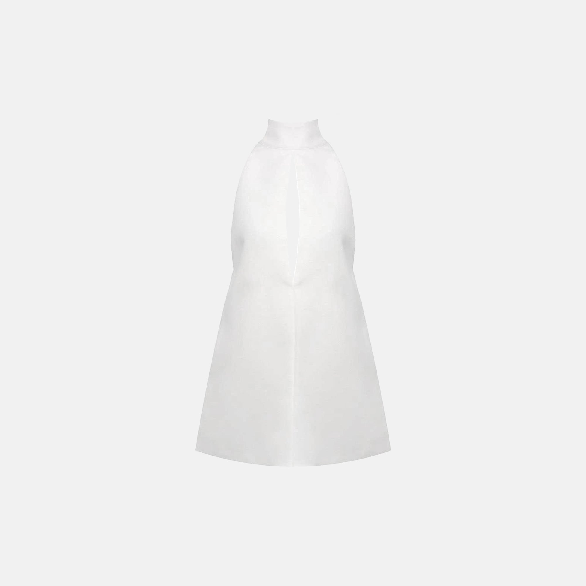 White cotton jersey mini dress