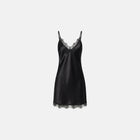 Black mulberry silk lingerie mini dress