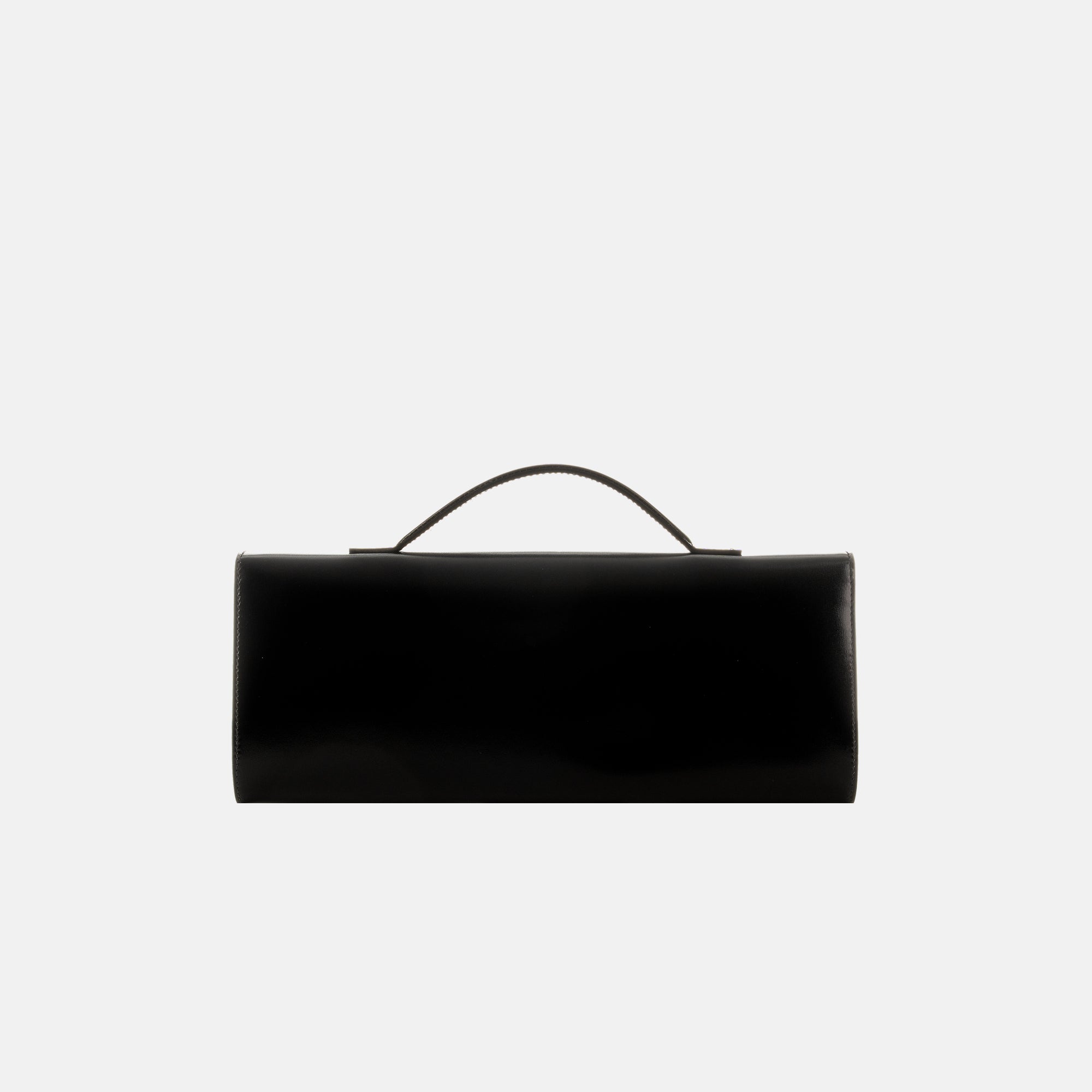 BÉA CLUTCH BAG in black calfskin box