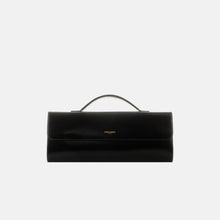 BÉA CLUTCH BAG in black calfskin box