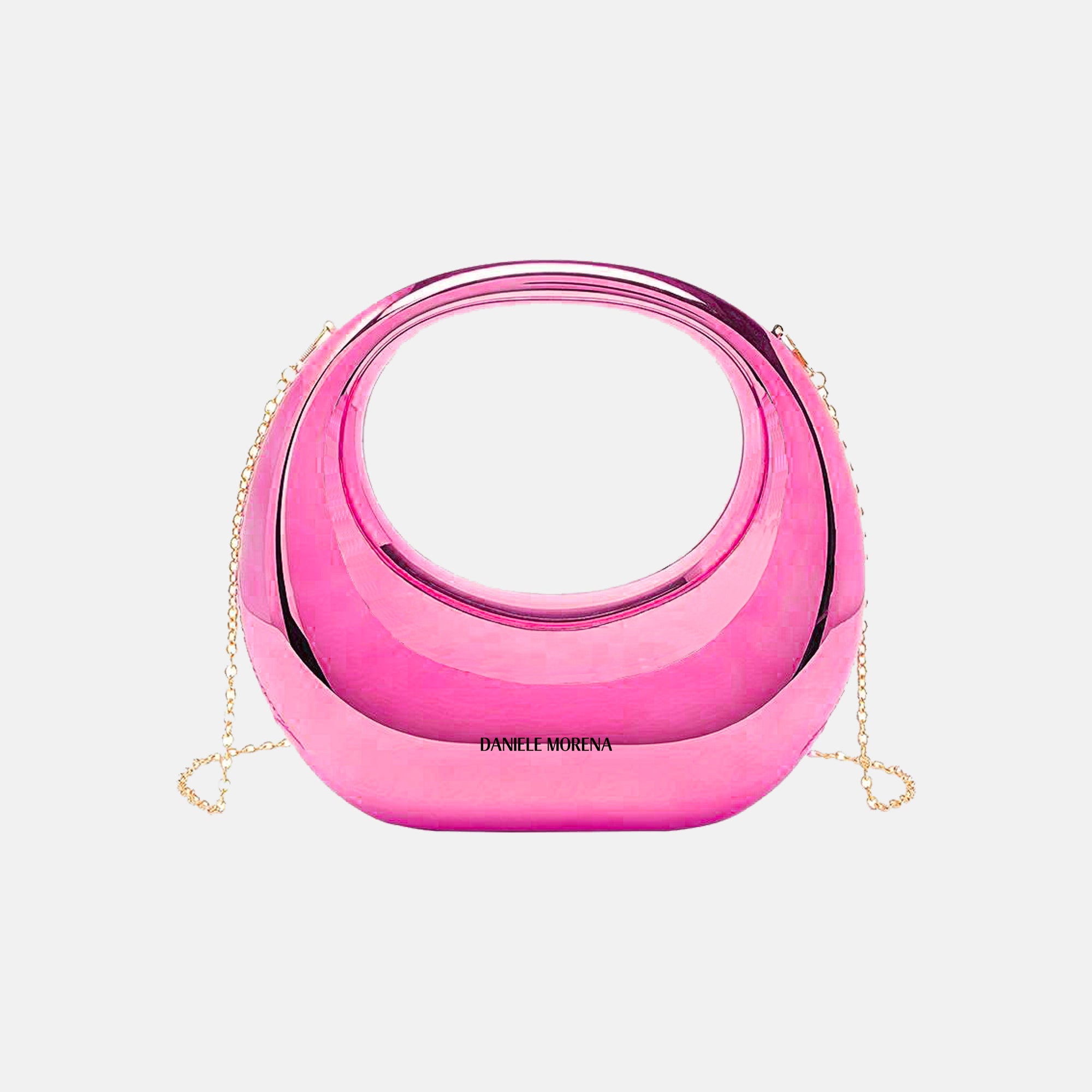 Fuchsia luminous ring handbag