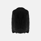 Black furry shearling coat