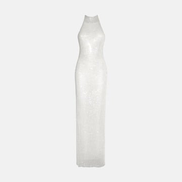 Ice white crystals dress