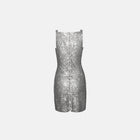 Silver crystals mini dress