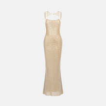 Nude crystals gown dress