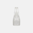 White crystal mesh V-neck mini dress