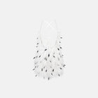White ostrich feather halterneck mini dress