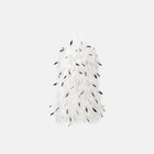 White ostrich feather halterneck mini dress