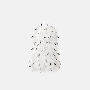 White ostrich feather halterneck mini dress