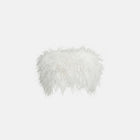 White ostrich feather bandeau top