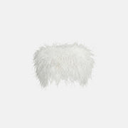 White ostrich feather bandeau top