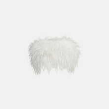 White ostrich feather bandeau top