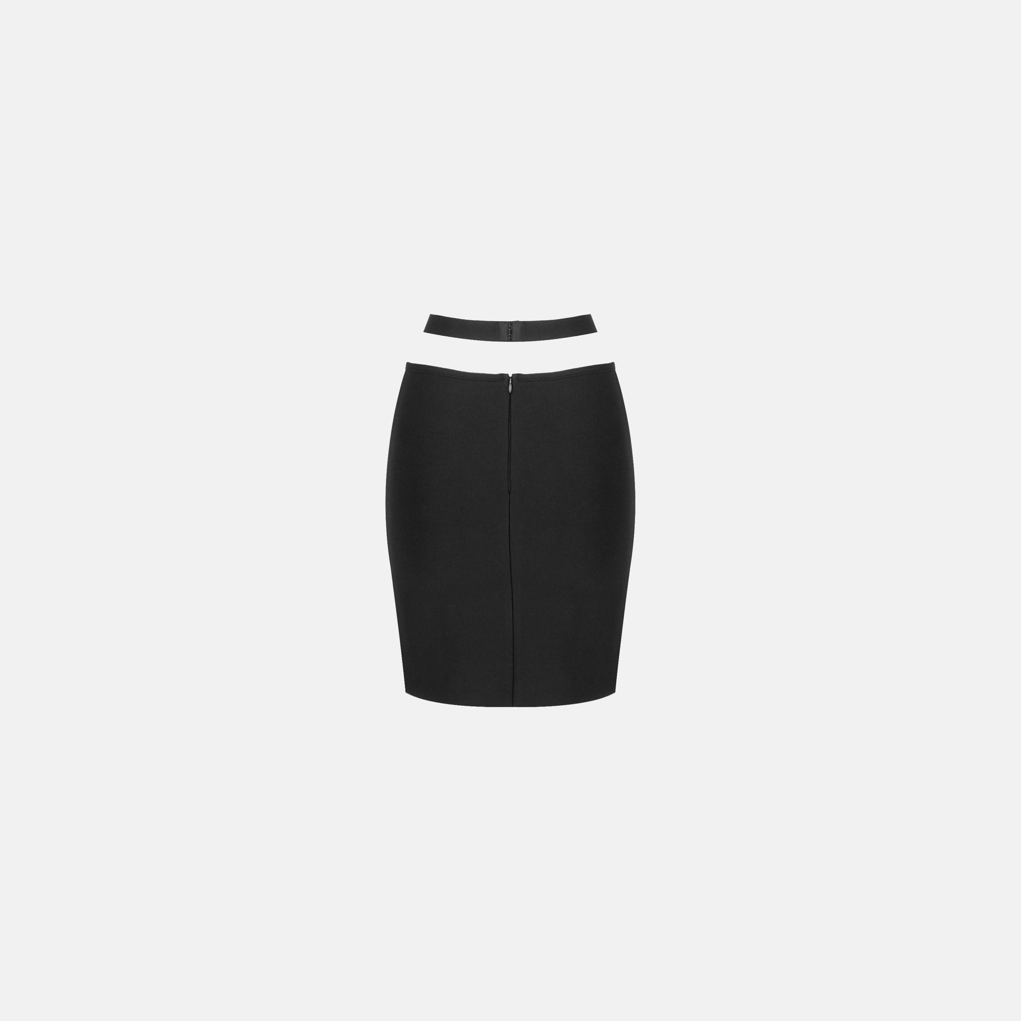 Black iconic panther mini skirt