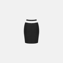 Black iconic panther mini skirt