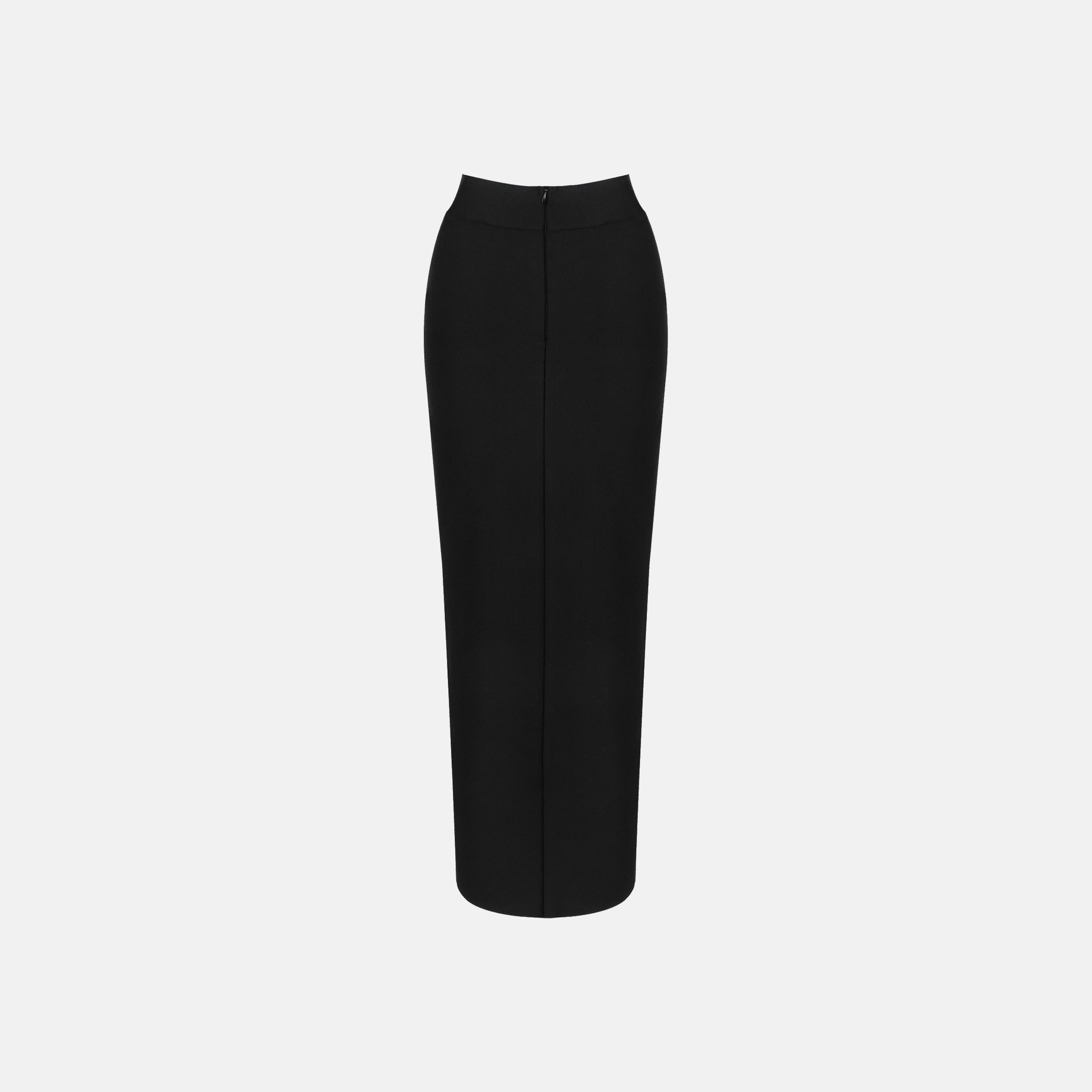 Black iconic panther pencil skirt