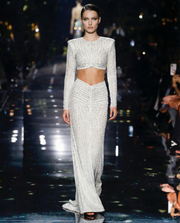 White draped crystals set