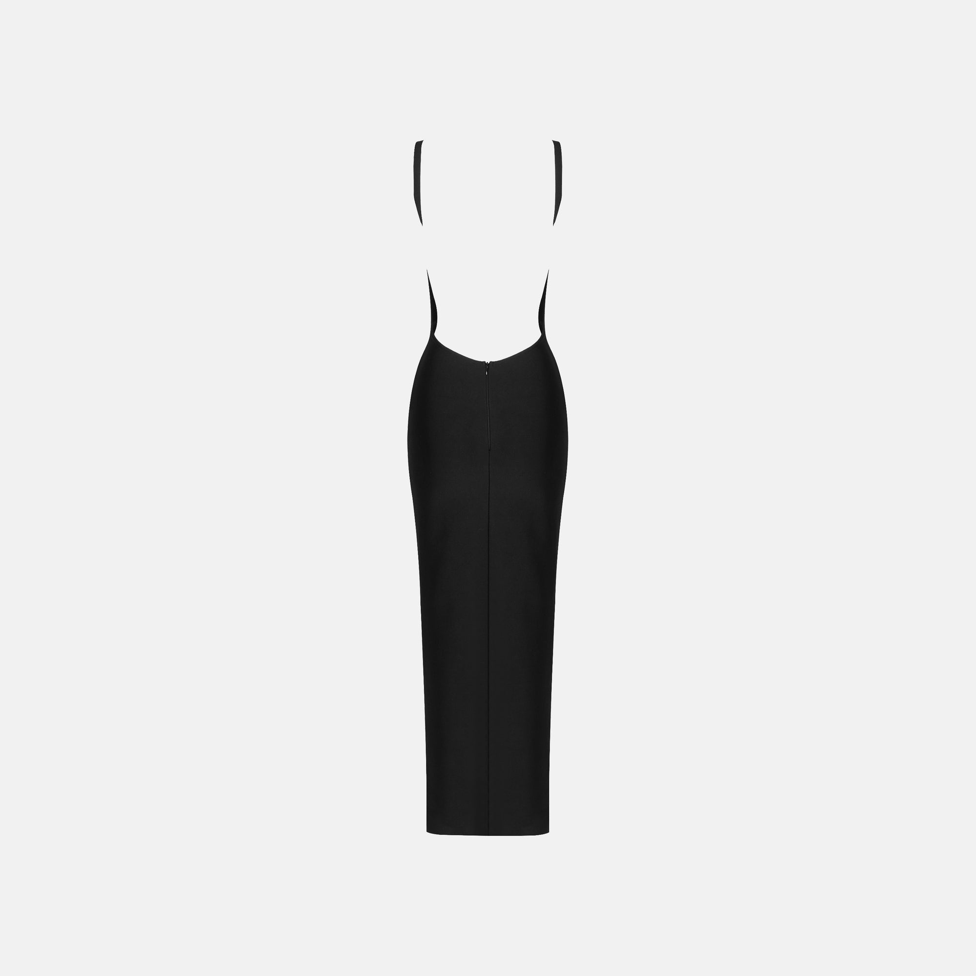 Black iconic panther long dress