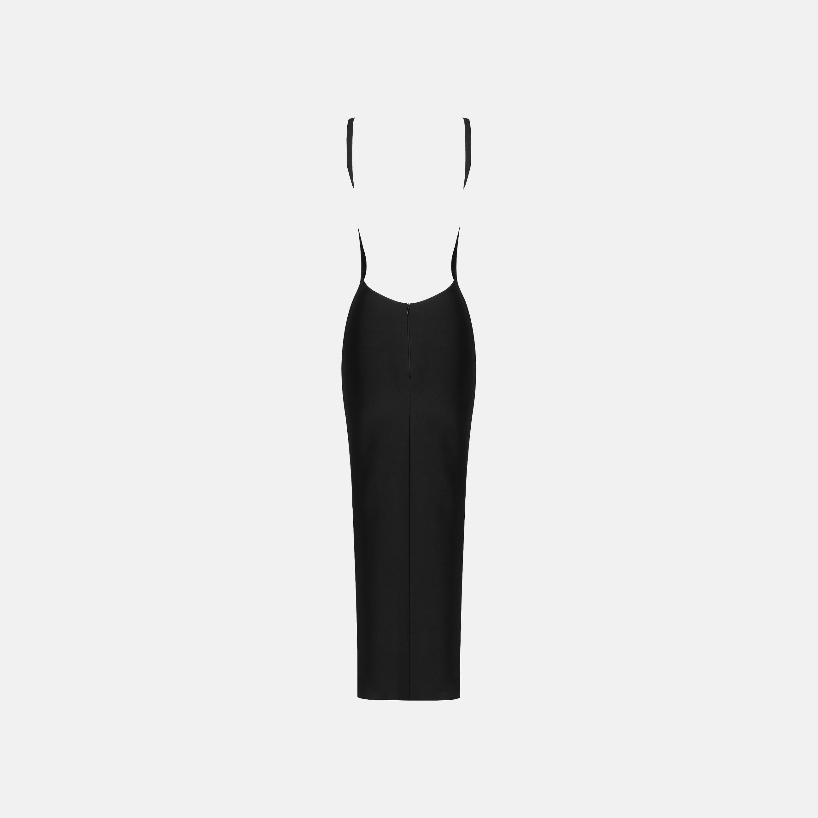 Black iconic panther long dress